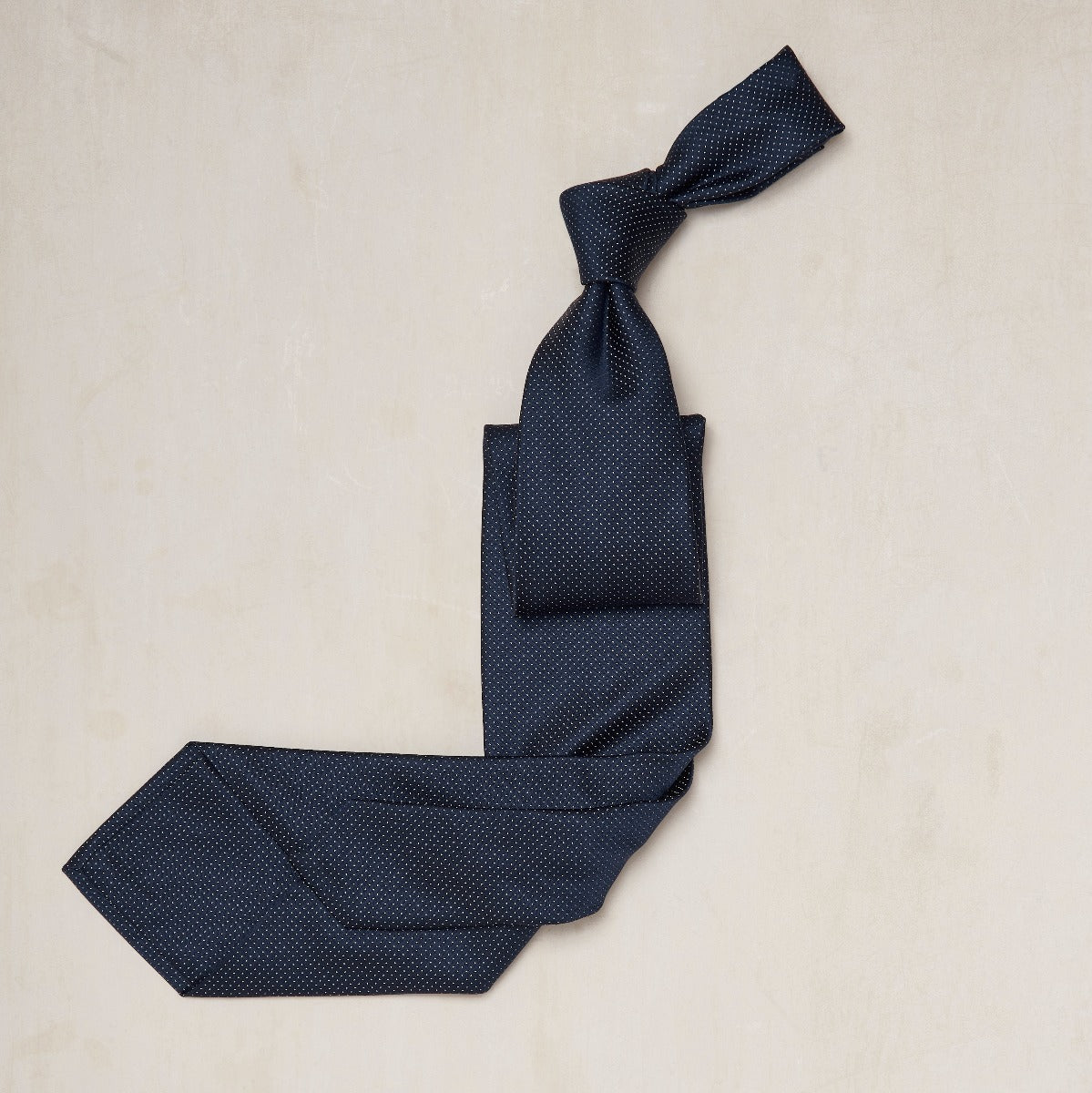 Micro Dot Woven Tie In Navy