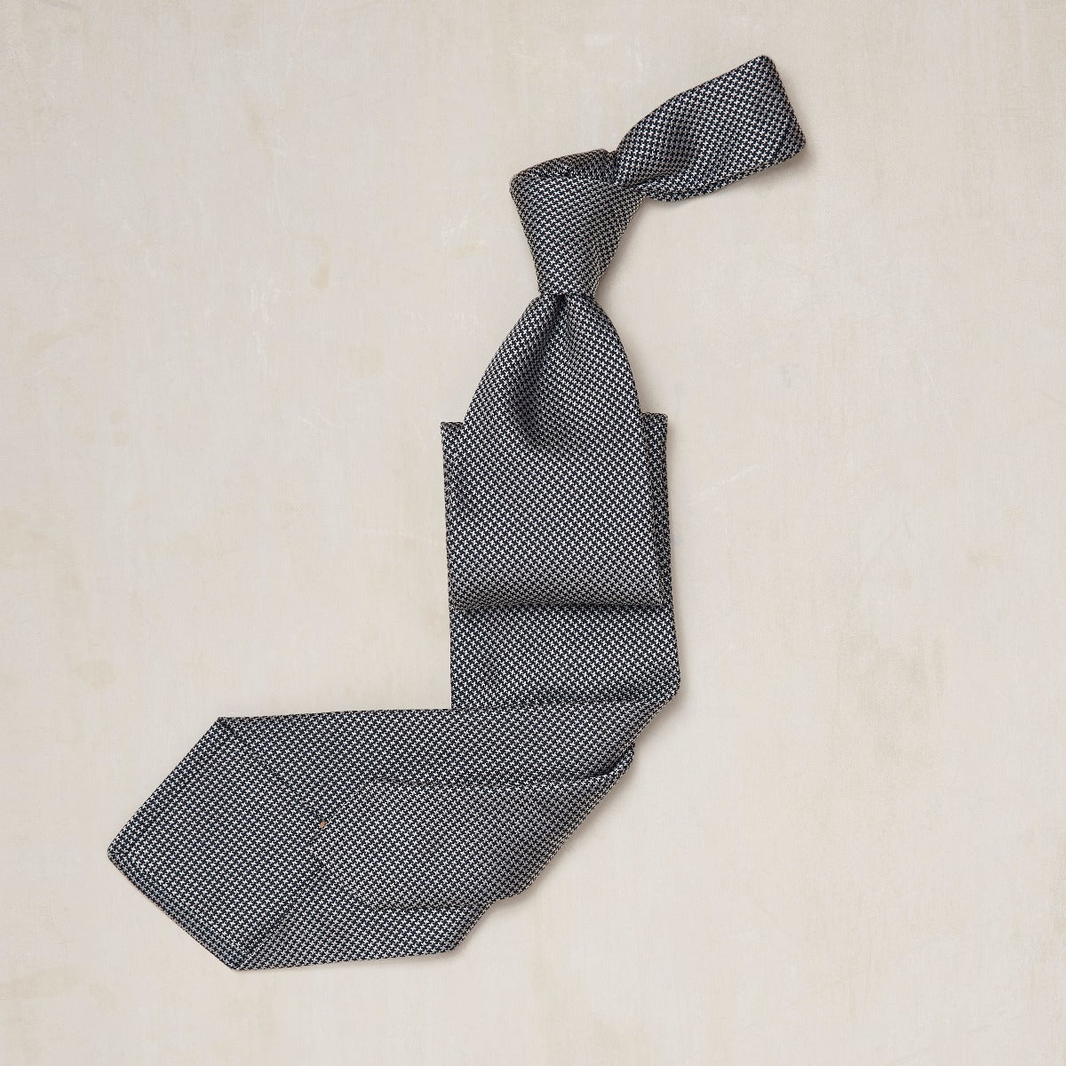 Puppytooth Woven Tie In Navy