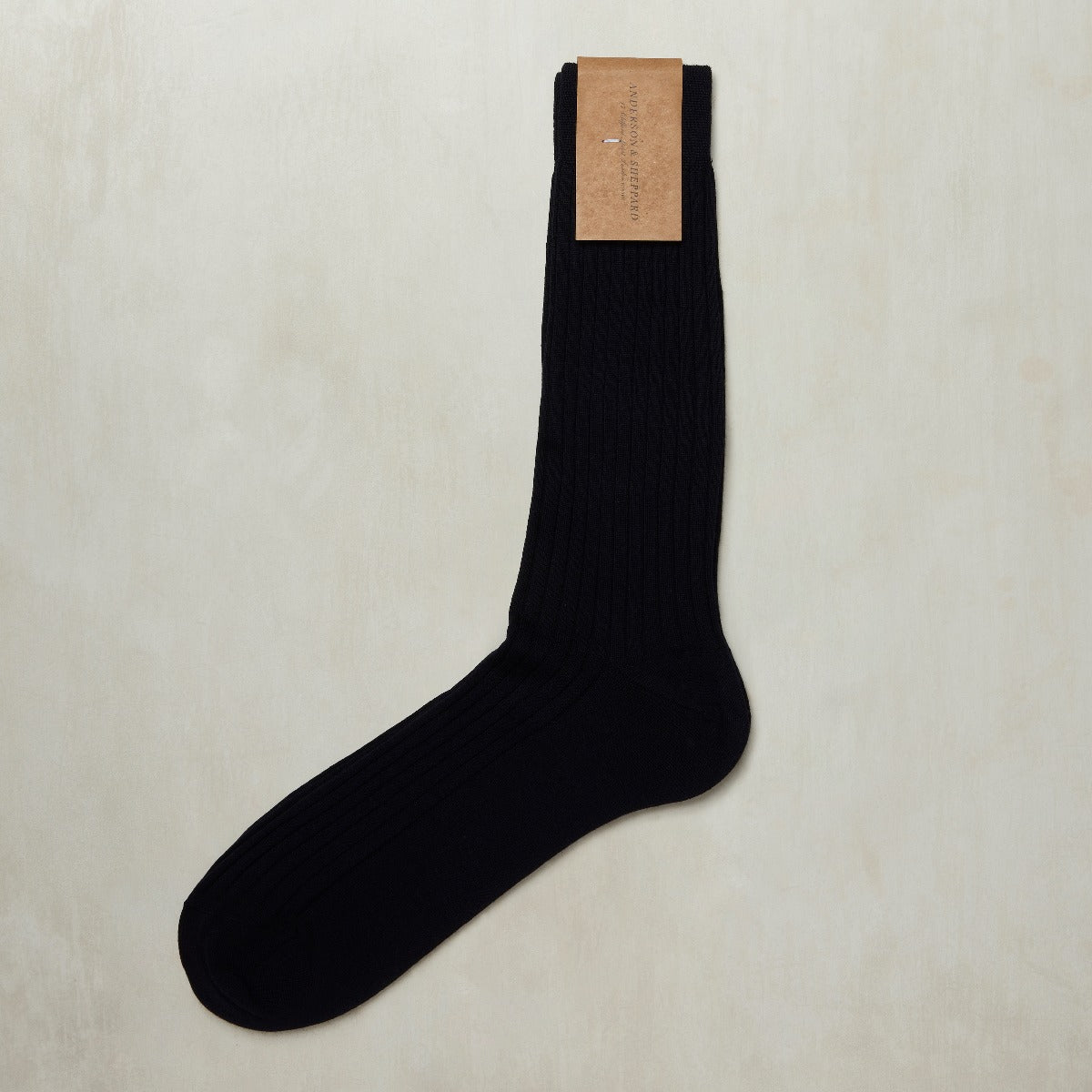 Ribbed Extrafine Merino Socks in Navy