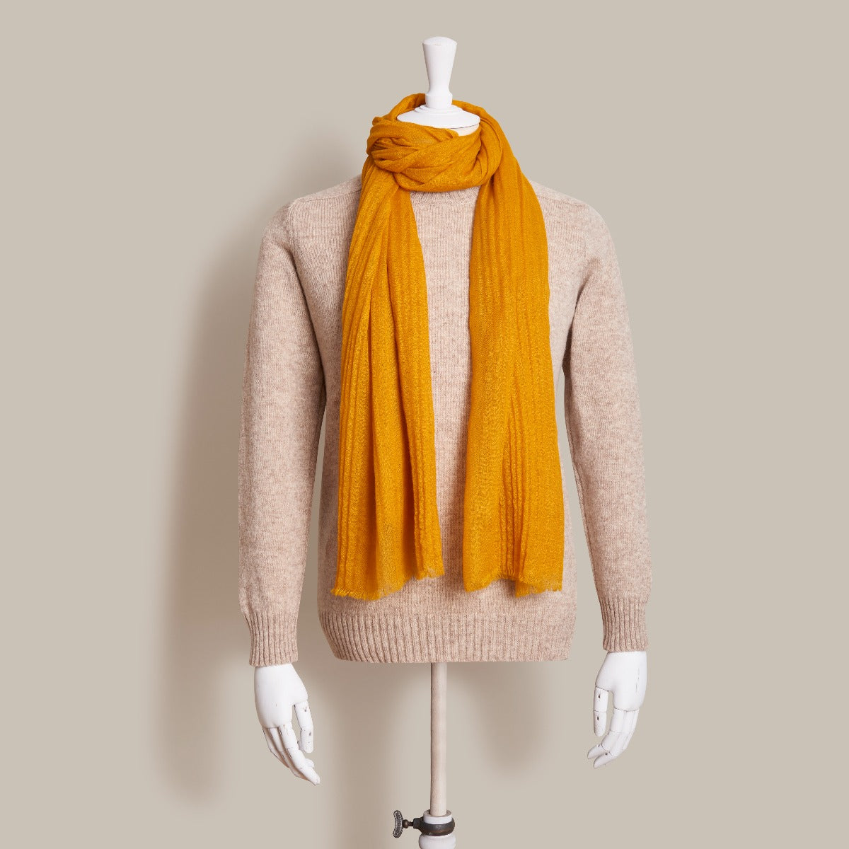 Lightweight Cashmere Scarf In Gold