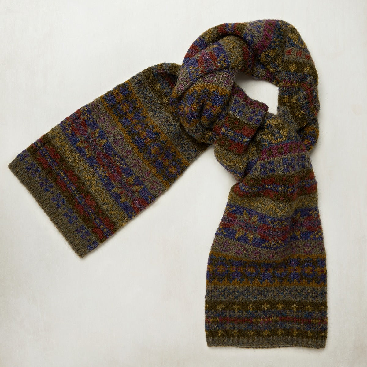 Fair Isle Knitted Scarf