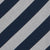 Striped Silk Woven Tie In Silver And Navy