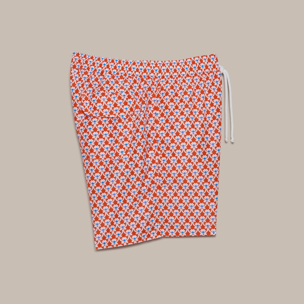 Mosaic Print Swimming Shorts Orange