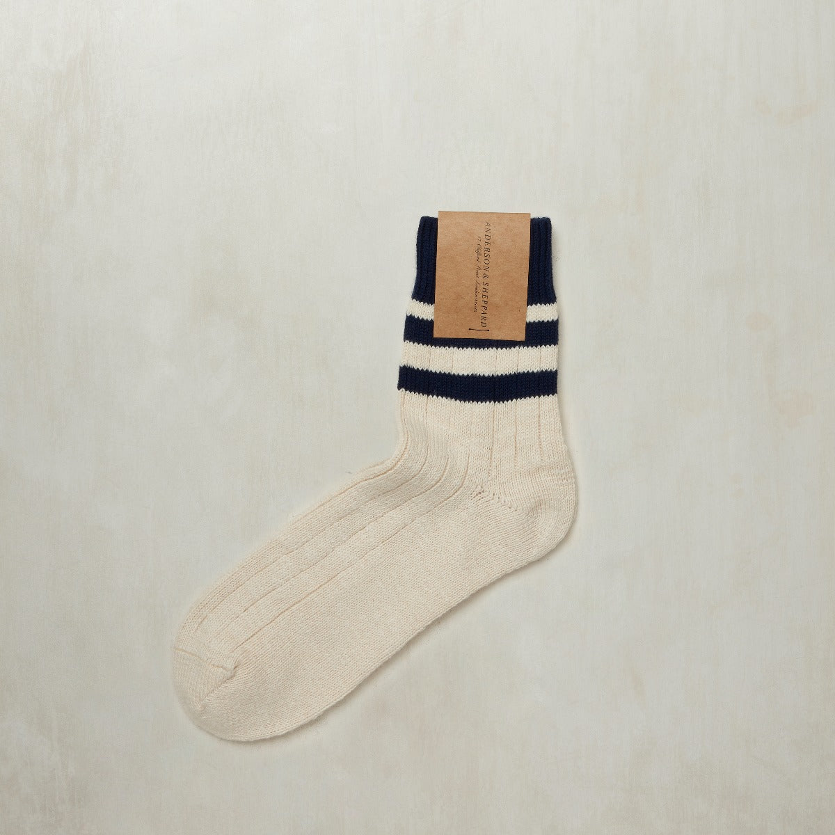 Cotton Striped Socks In Navy