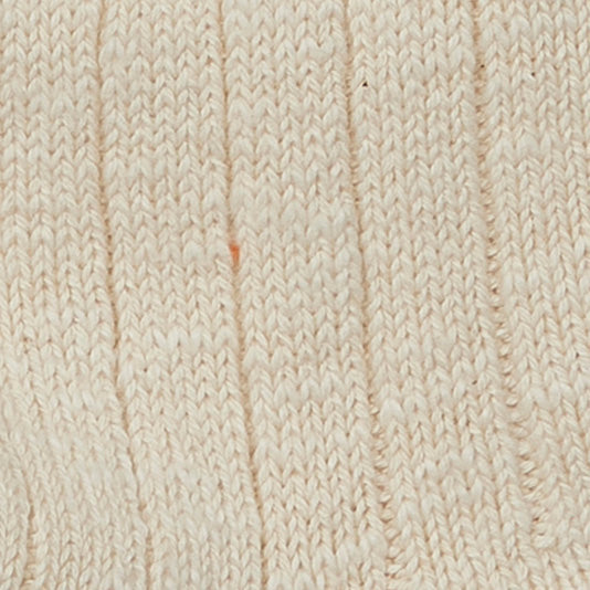 Cotton Ribbed Socks In Cream