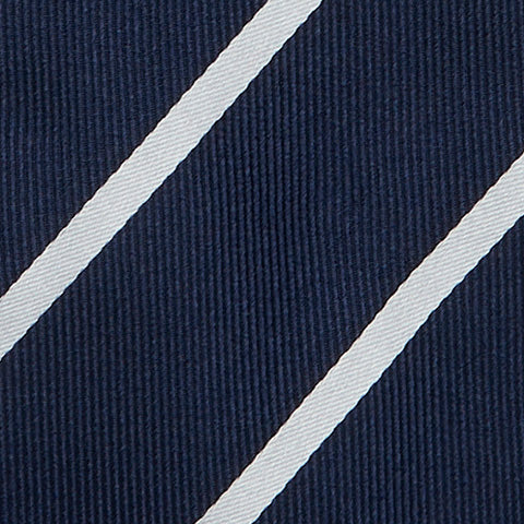 Silk Tie With Thin Stripe In Navy