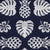 Cotton and Silk Pineapple Print Neckerchief in Navy