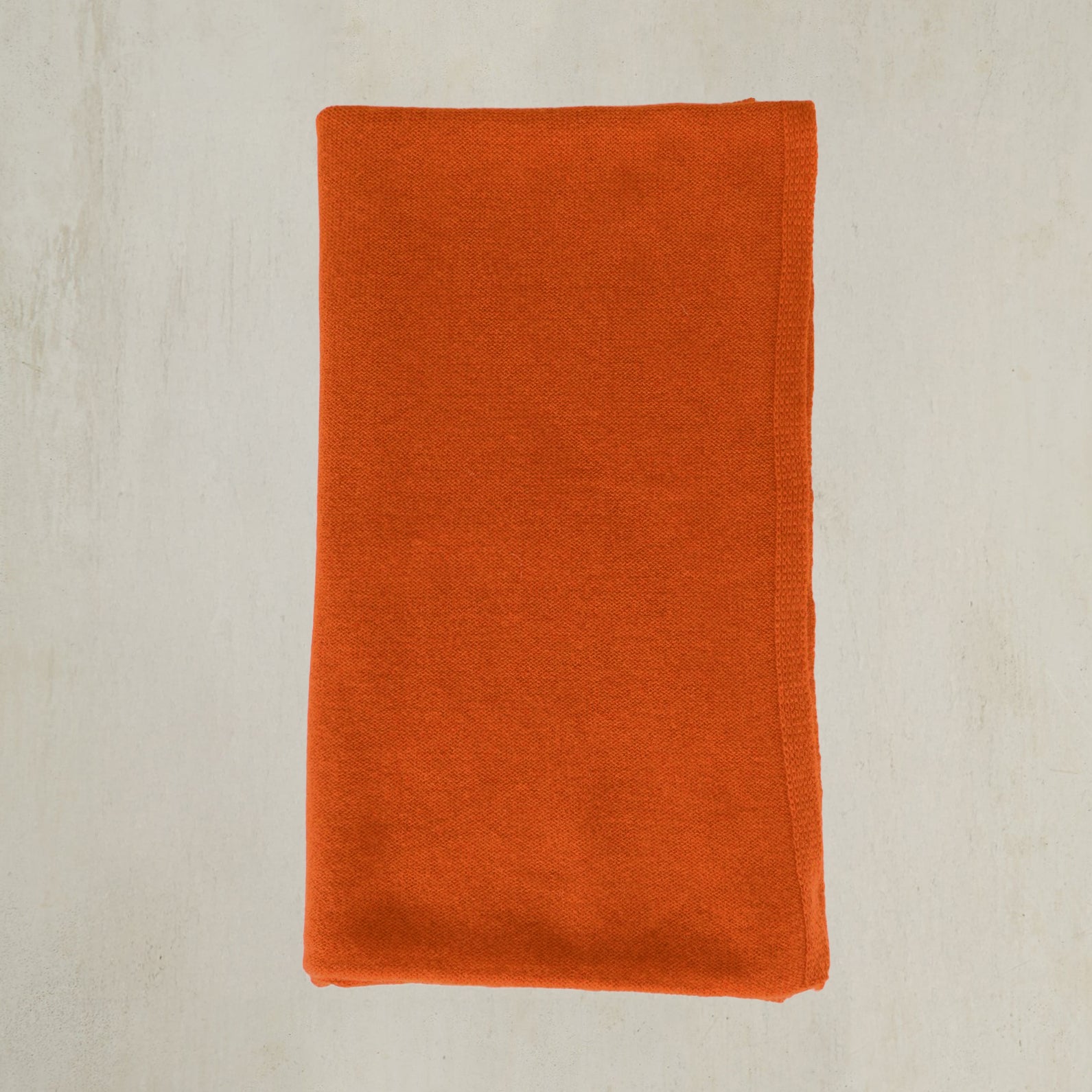 Cashmere Knitted Scarf In Orange