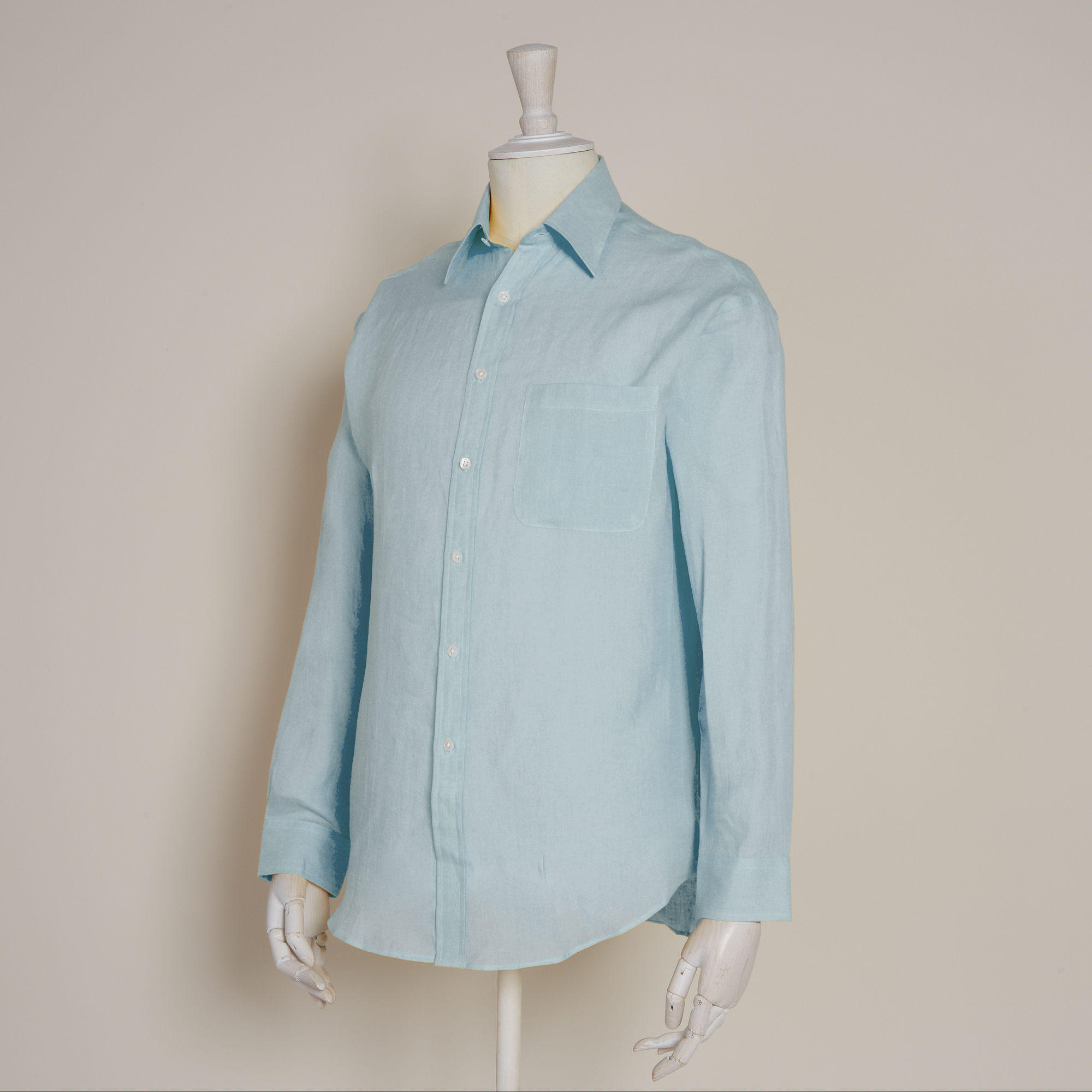 Classic Fit Linen Shirt in Sky