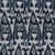 Cotton Ikat Scarf in Navy and White