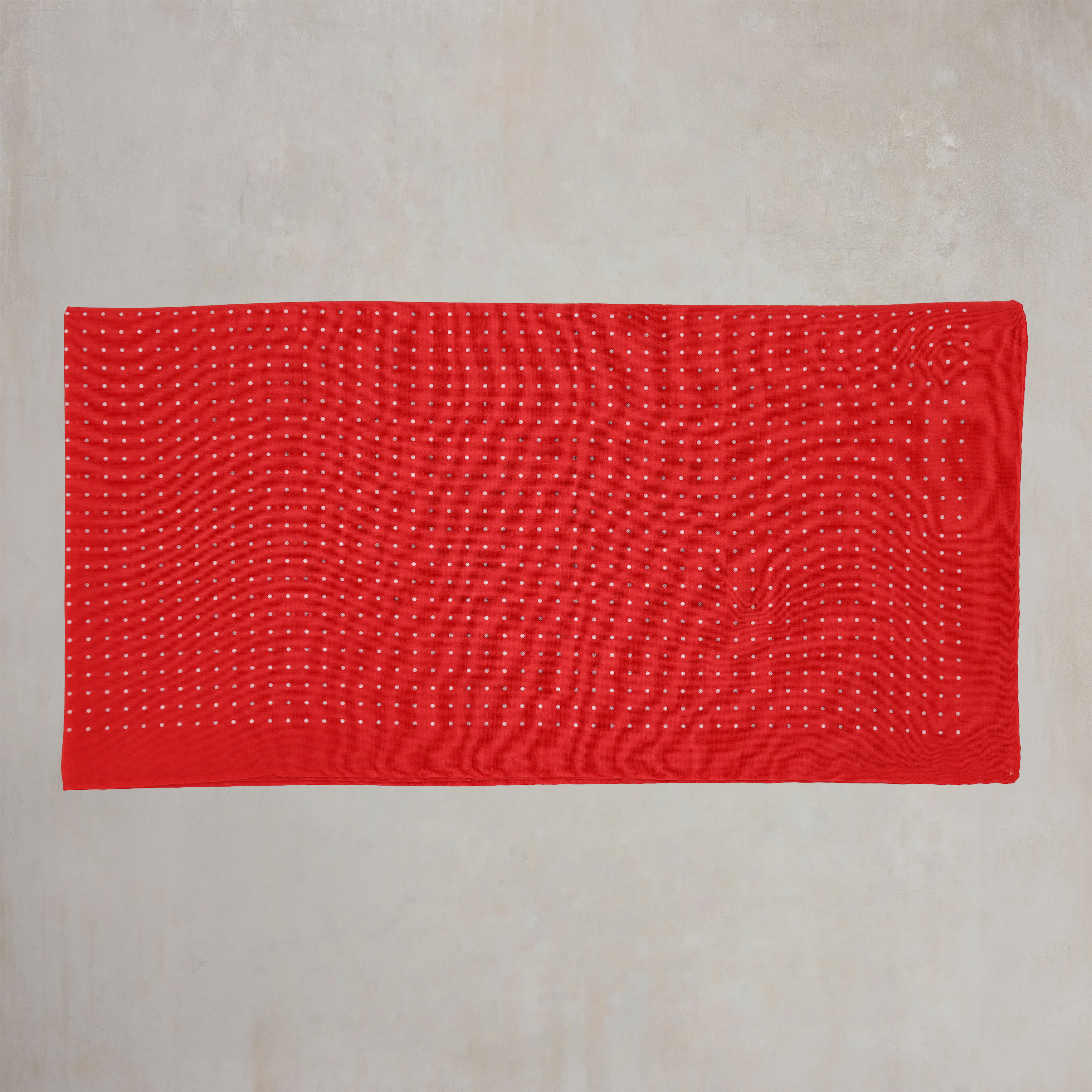 Cotton Spotted Neckerchief in Red and White