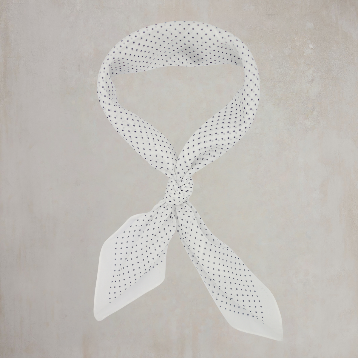 Cotton Spotted Neckerchief Navy