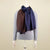 Double Sided Cashmere Scarf In Chocolate And Navy