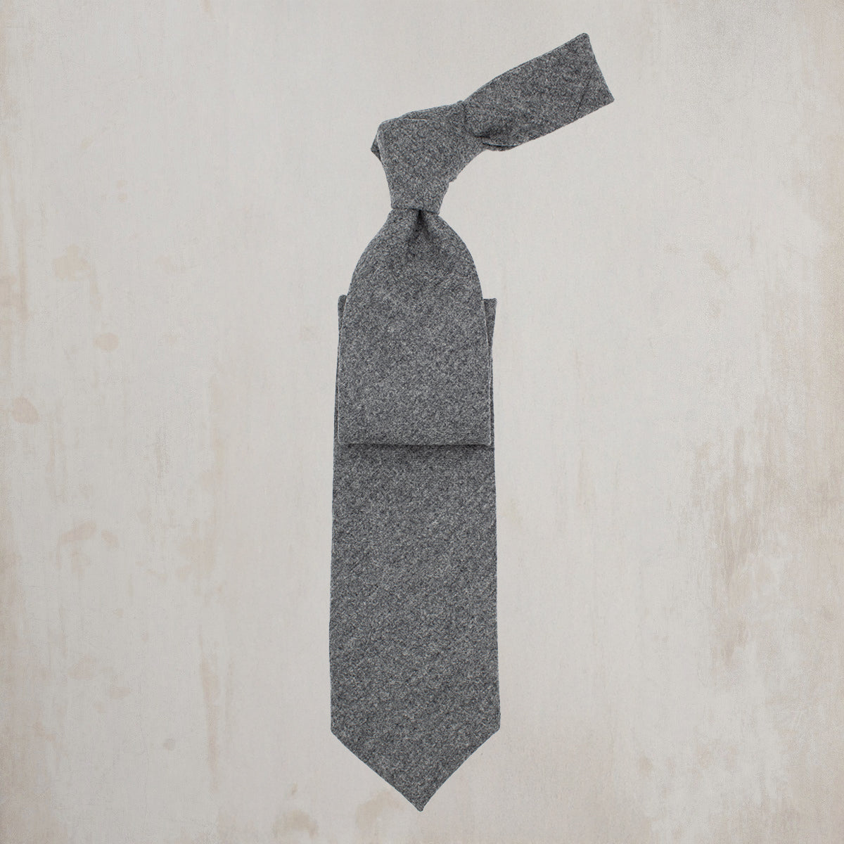 Flannel Tie in Mid Grey