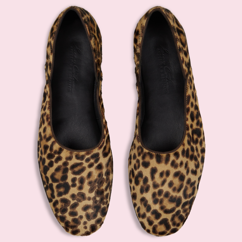 George Cortina For Anderson & Sheppard Women's Narrow Pony Print Slippers In Light Brown