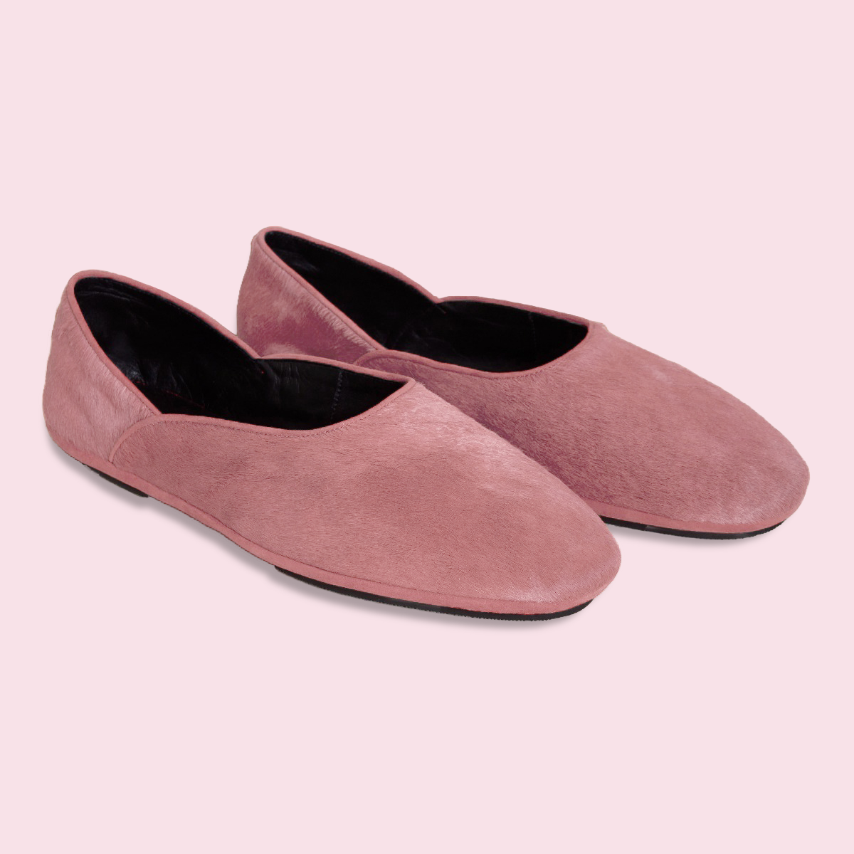 George Cortina For Anderson & Sheppard Women's Narrow Pony Print Slippers In Light Pink