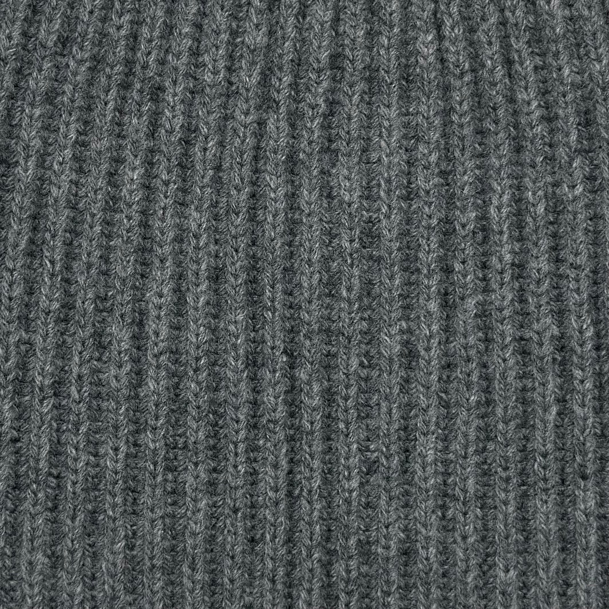 Soft Lambswool Heavy Knit Hat In Dark Grey