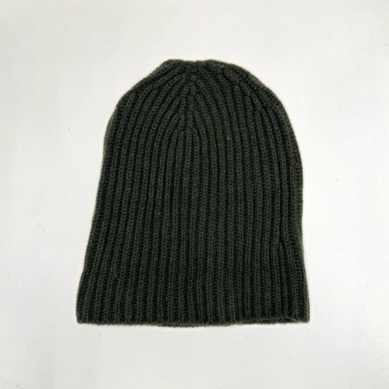 Soft Lambswool Heavy Knit Hat In Khaki