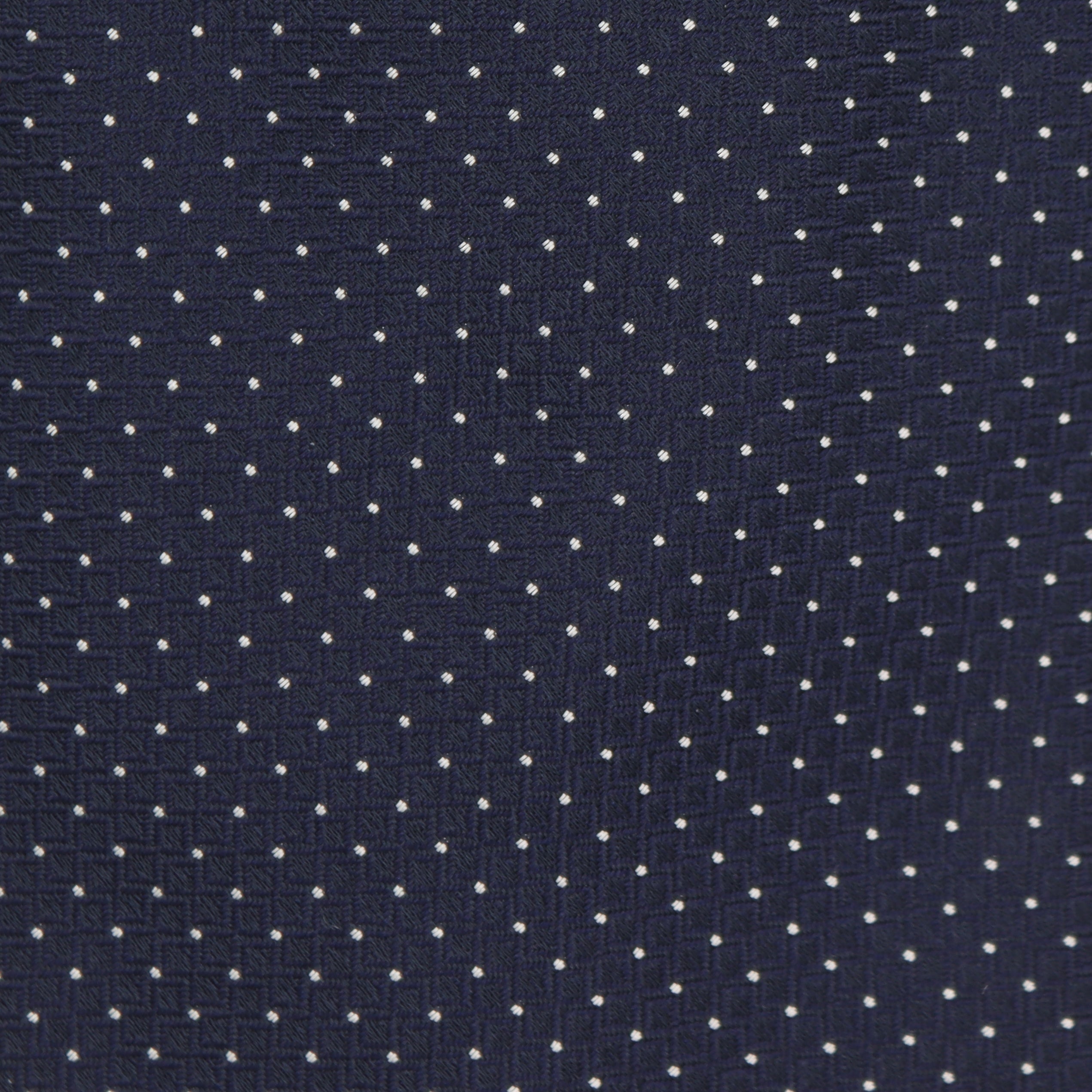 Woven Mini Dot Tie in Navy
