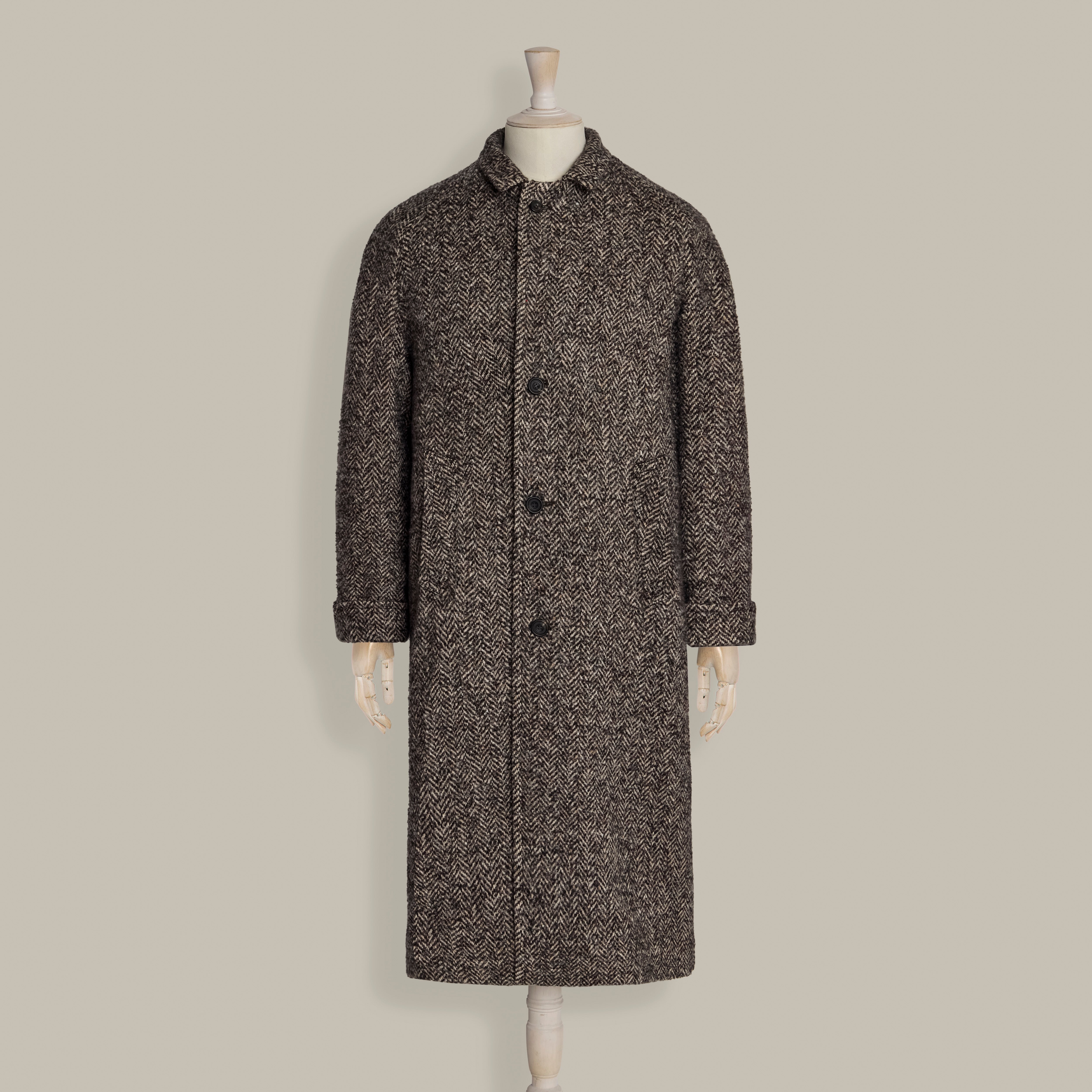 ジャケット・アウター Herringbone Wool-Blend Chester Coat Overcoatwoolandcashmereinbrown