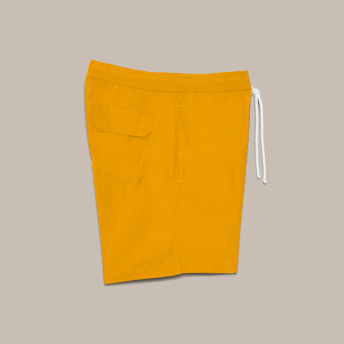 Plain Swimming Trunks in Yellow