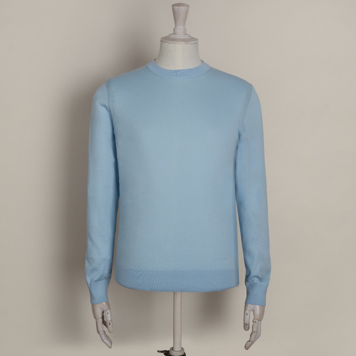 Sea Island Cotton Sweater in Sky