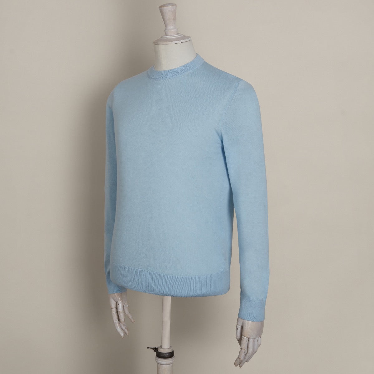 Sea Island Cotton Sweater in Sky