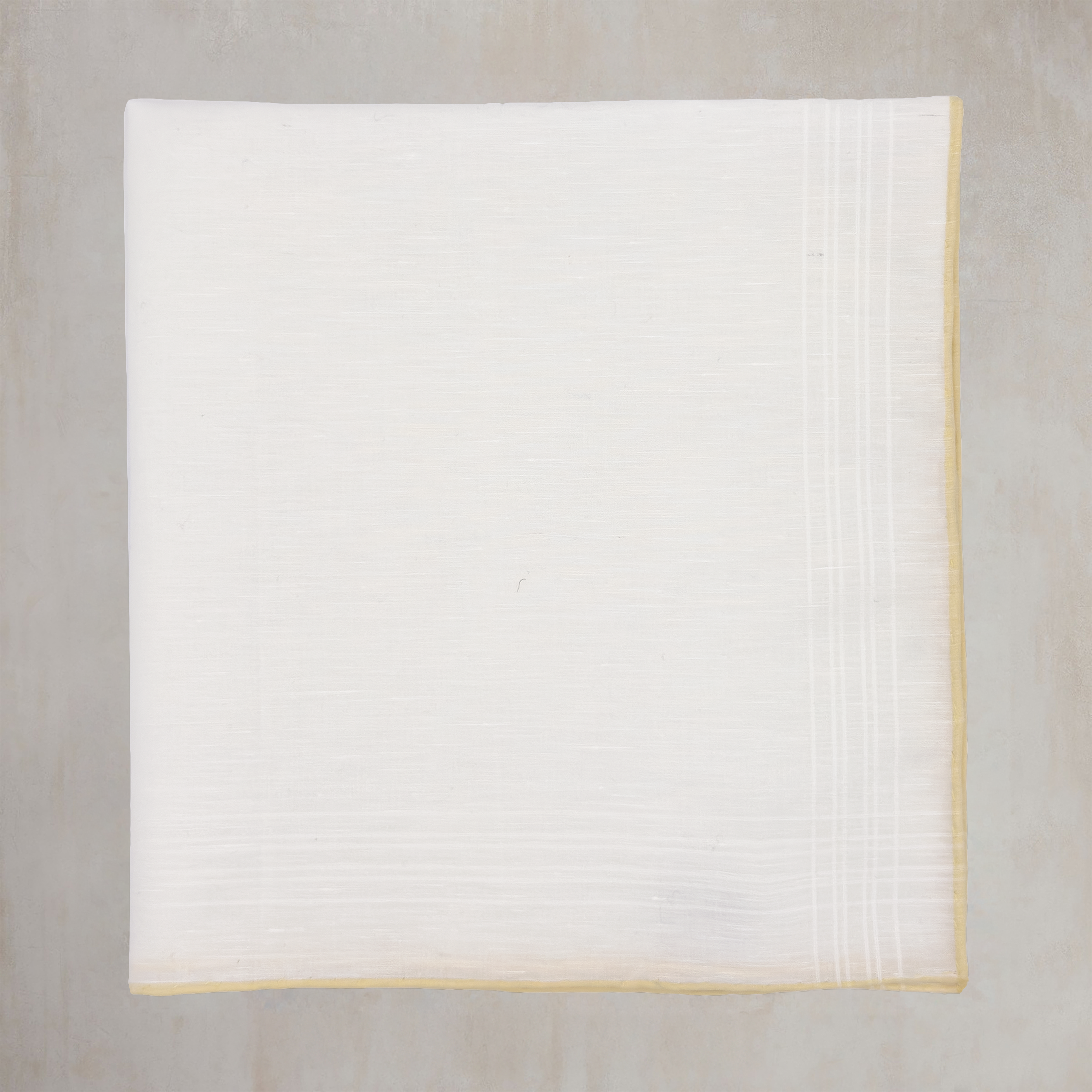 Self Checked Patterned Pocket Square In White