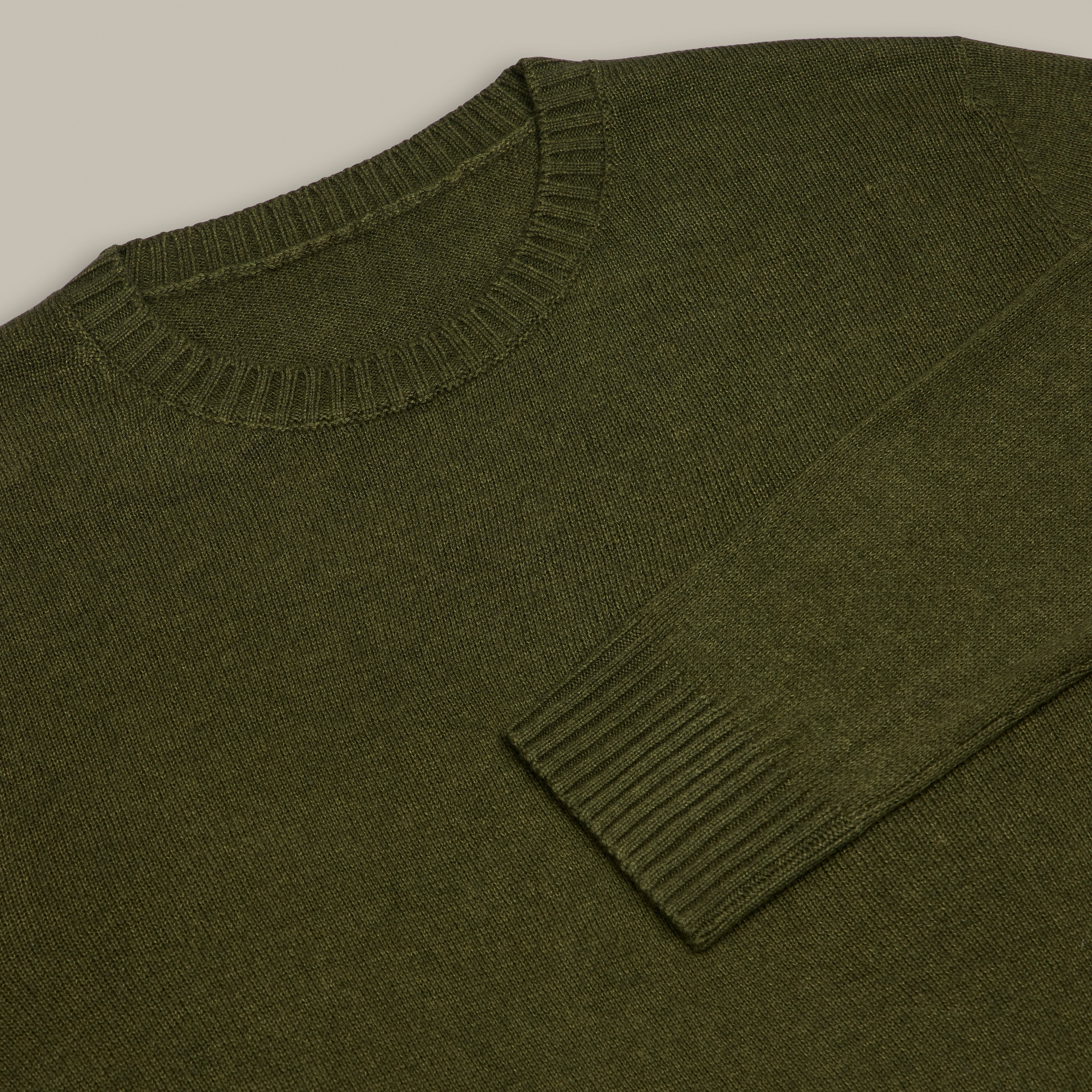 Silk and Cashmere Sweater in Khaki