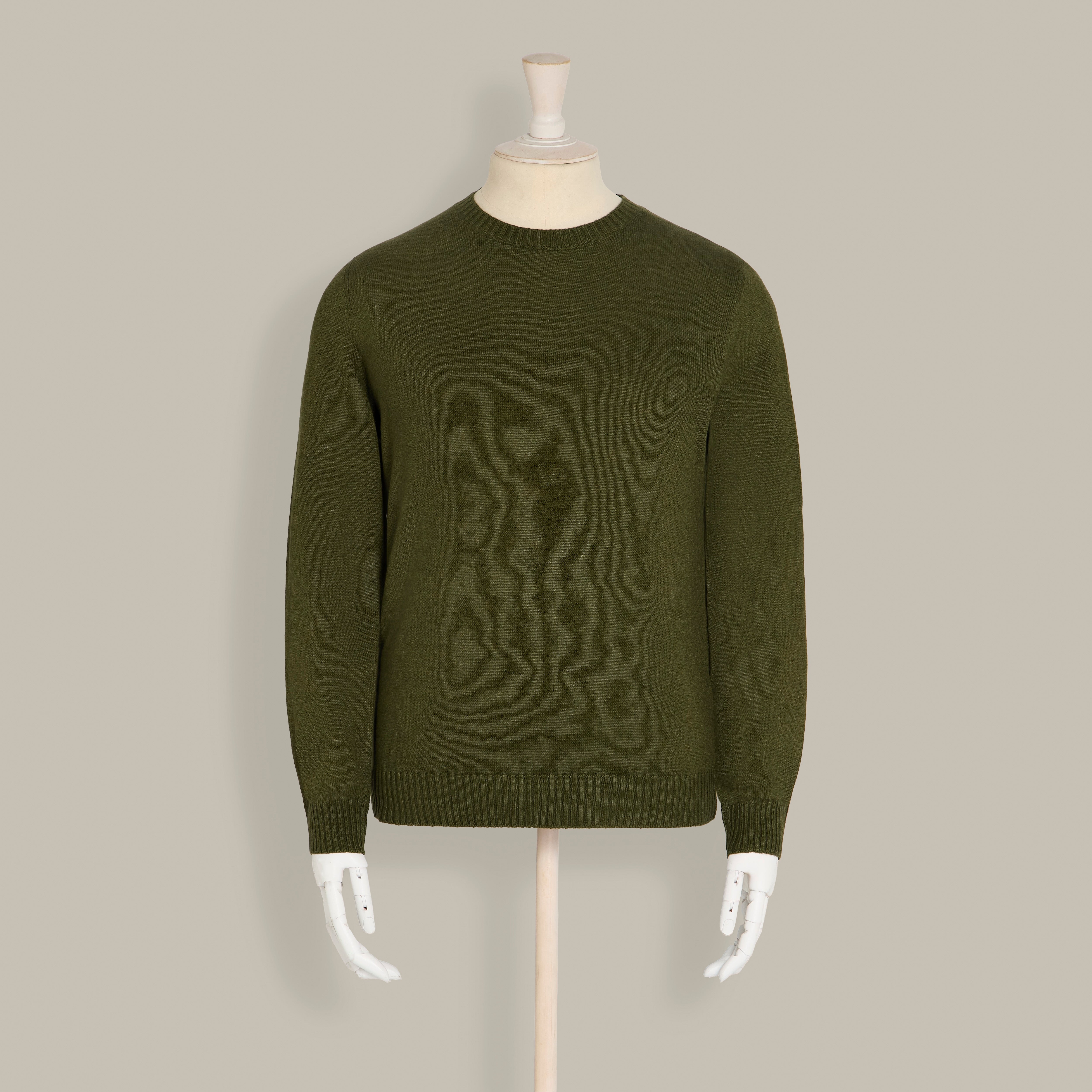 Silk and Cashmere Sweater in Khaki