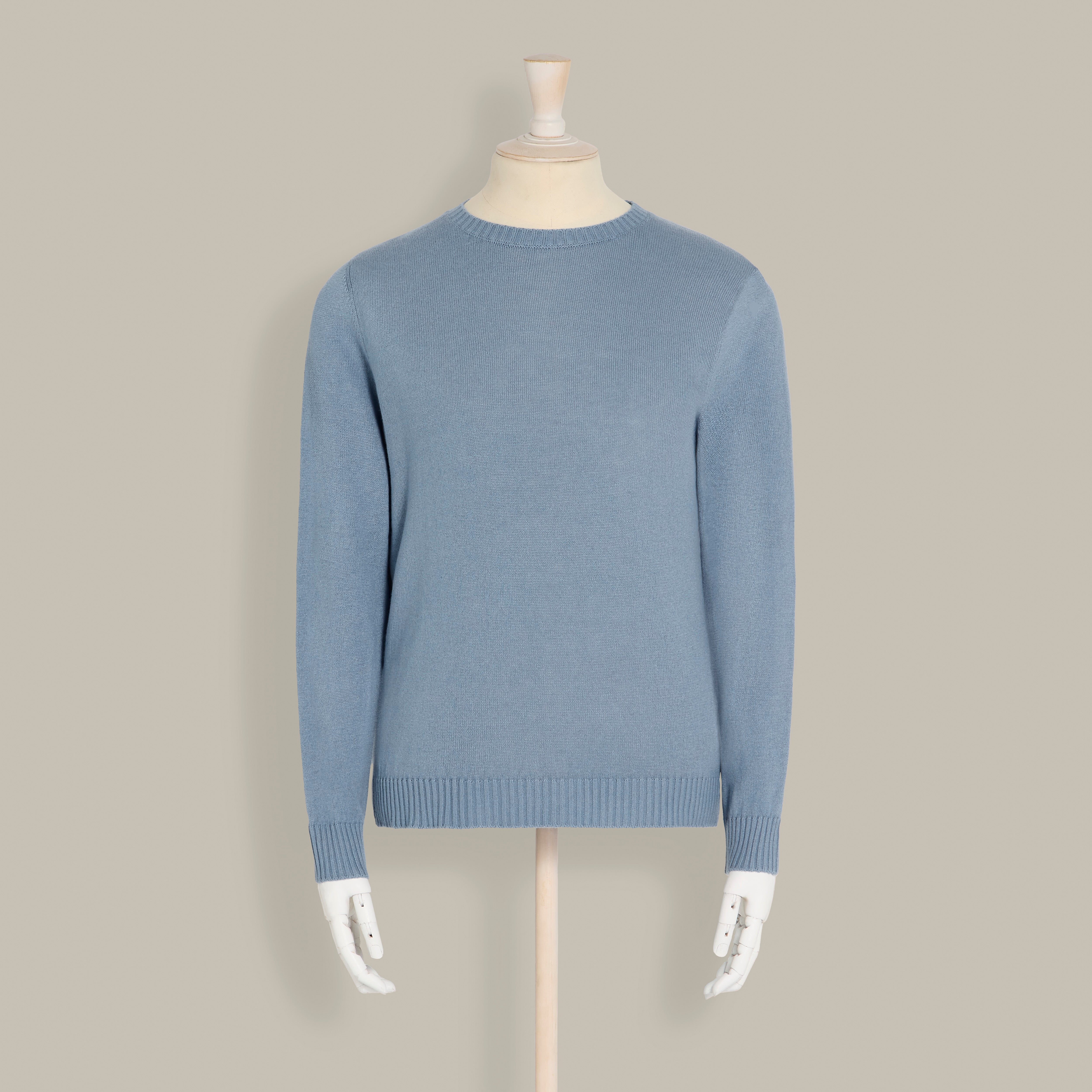 Silk and Cashmere Sweater in Light Blue