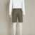 Tailored Linen Beach Shorts in Mushroom