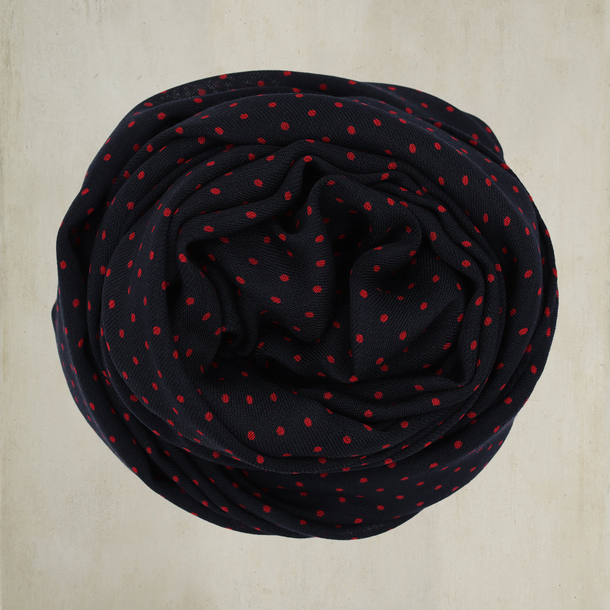 Wool Cashmere Spotted Scarf