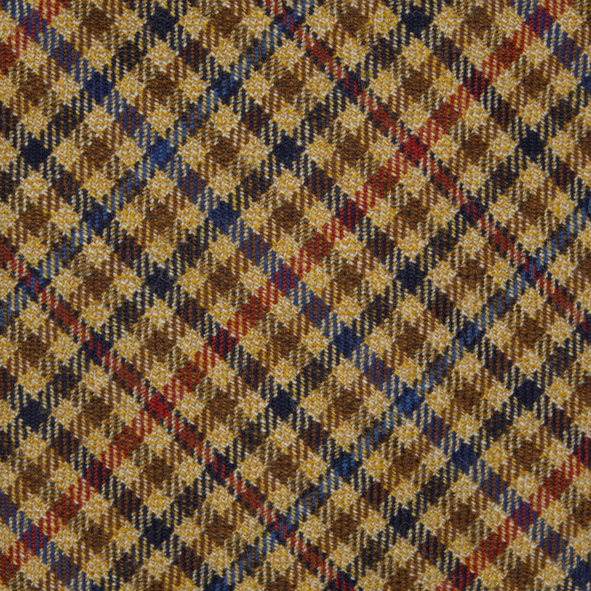 Woollen Mini Check Tie in Honey