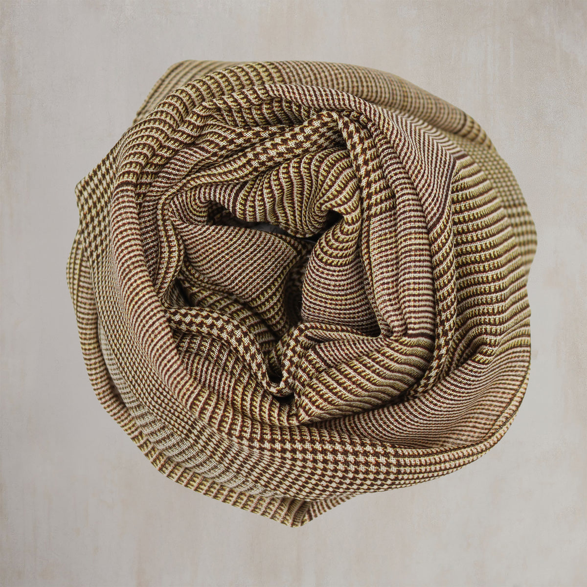 Wool Silk Glen Check Scarf