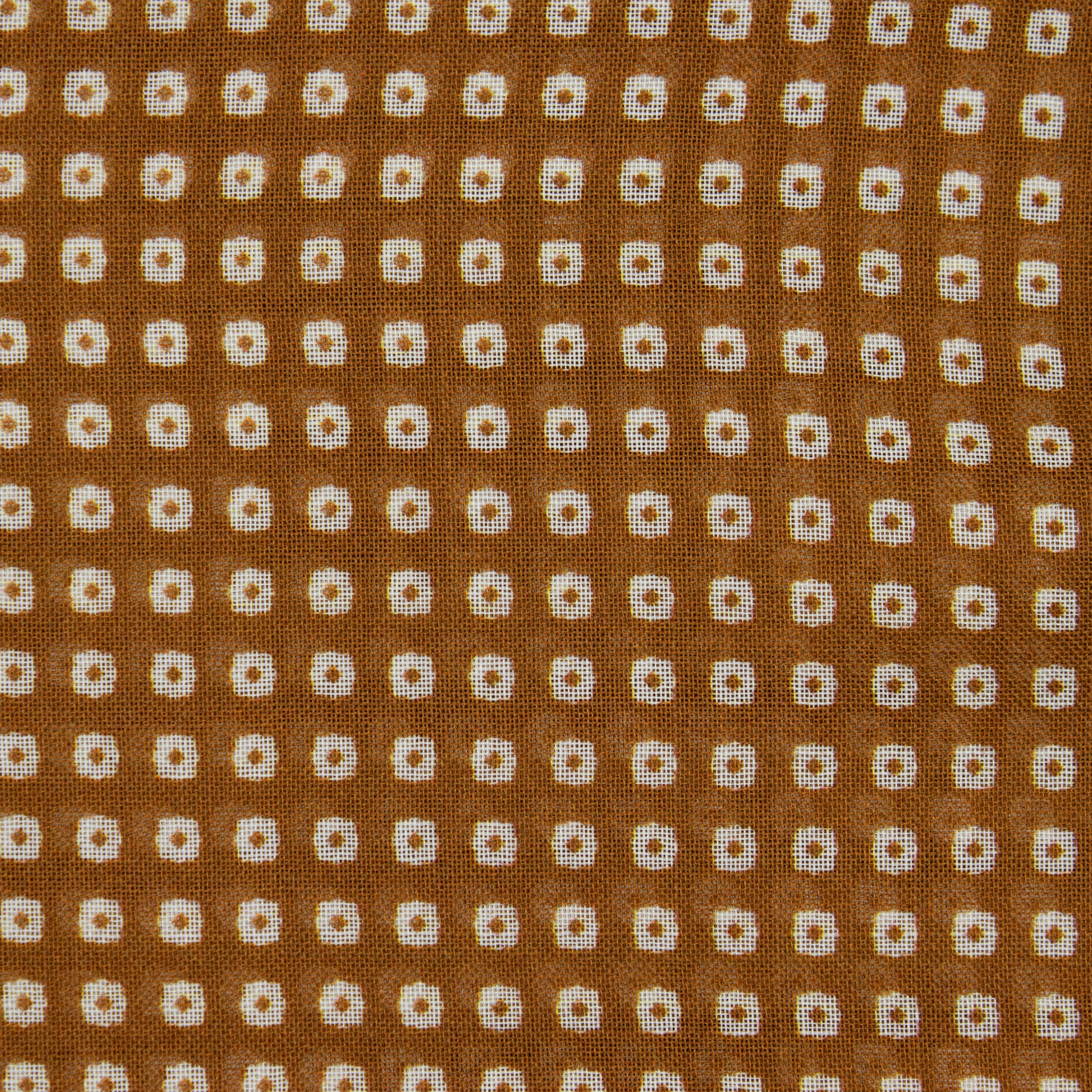 Wool and Silk Mini Squares Scarf in Gold