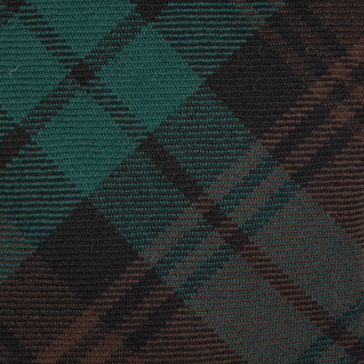Woollen Tartan Tie in Brown and Green
