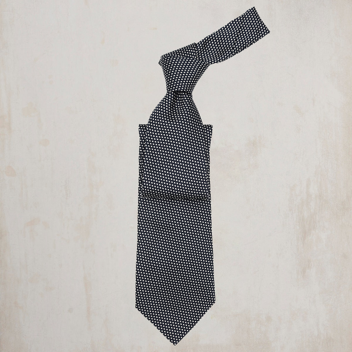 Woven Diamond Tie in Navy