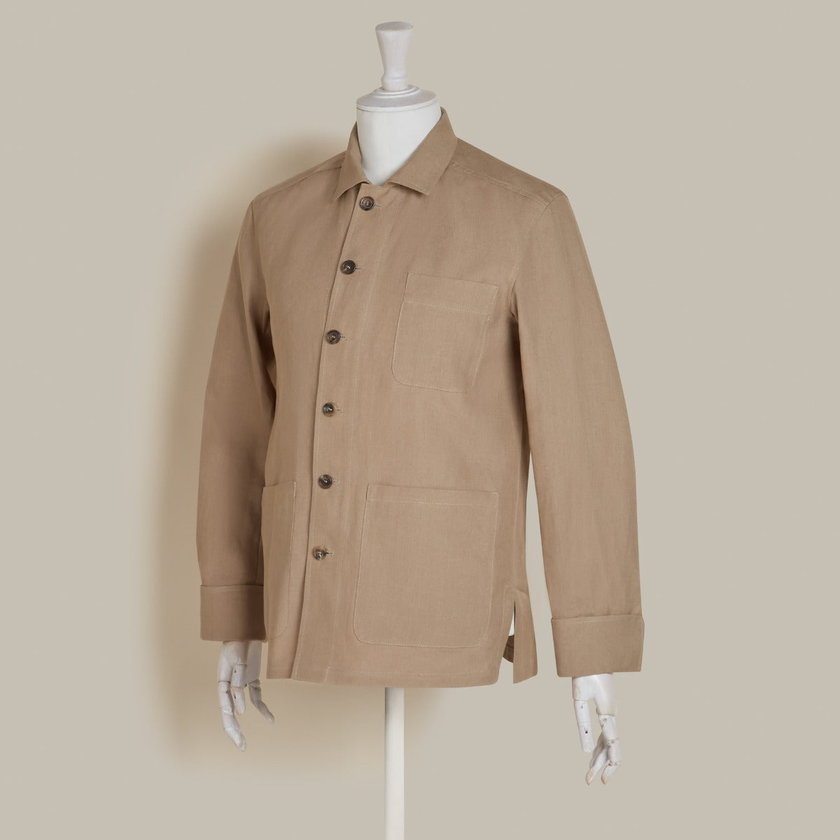 Air Mail Linen Work Jacket In Natural