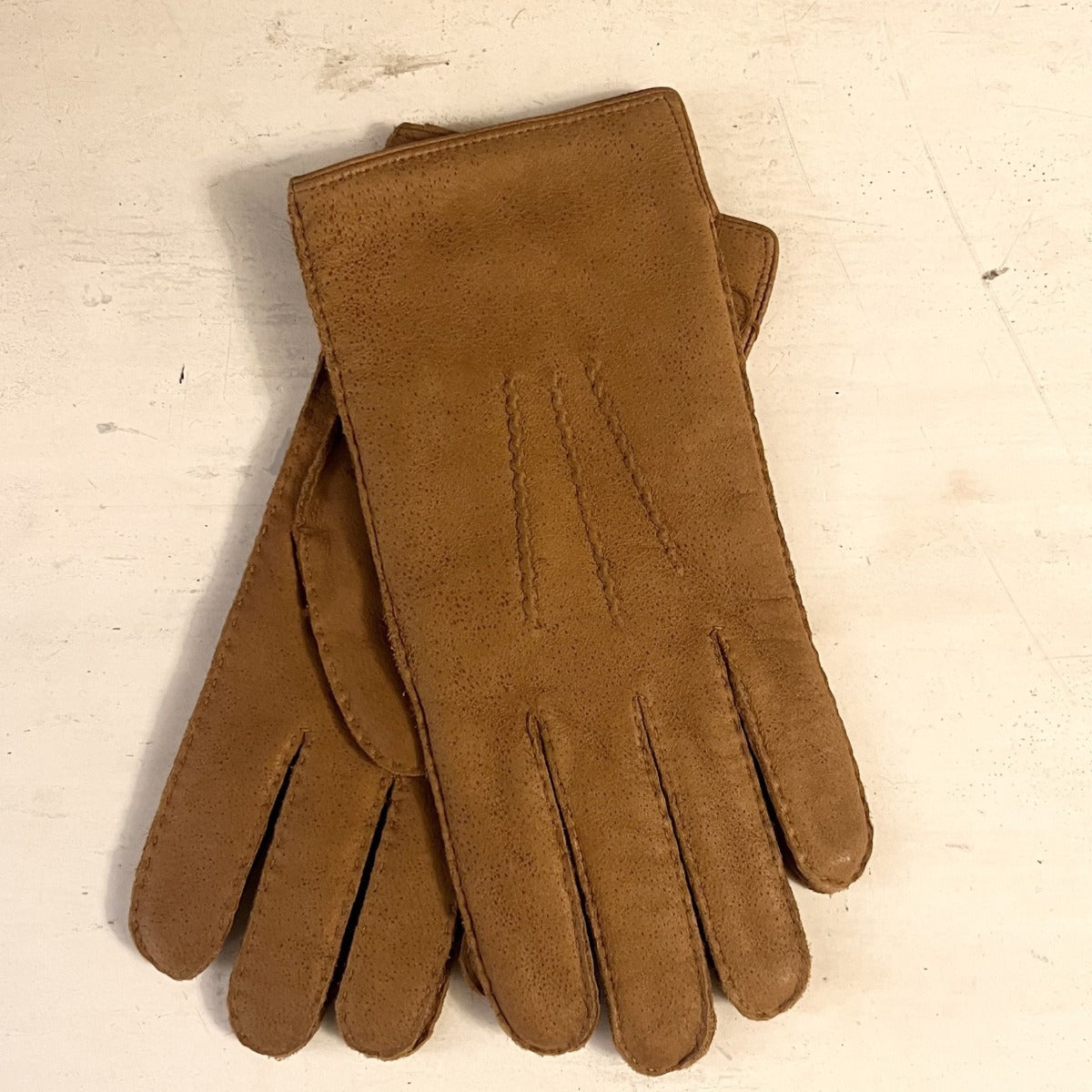 Leather Muskox Gloves In Light Brown