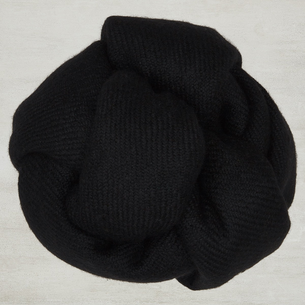 Heavy Twill Hand Woven Cashmere Shawl In Black