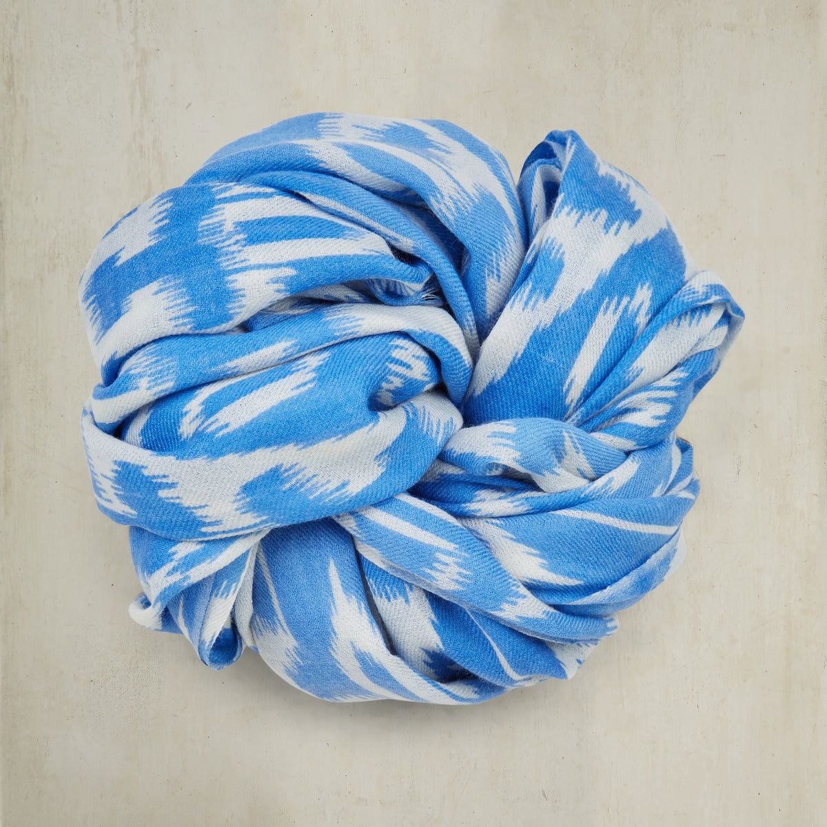 Cashmere Silk Ikat Scarf Sky