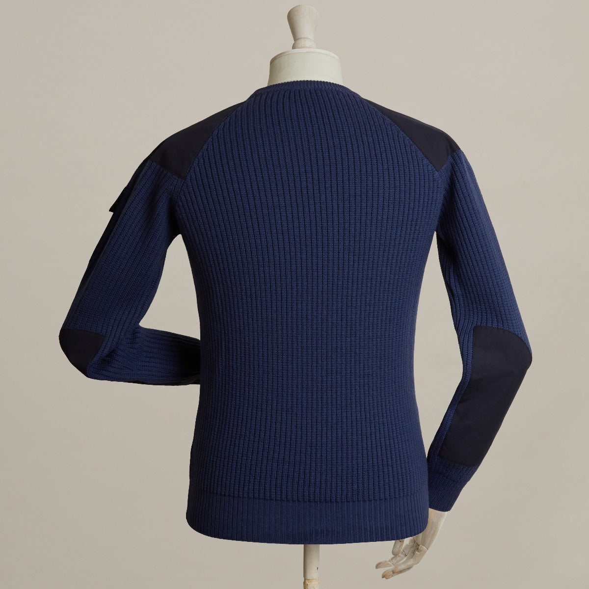 Woollen Ribbed Sweater With Patches