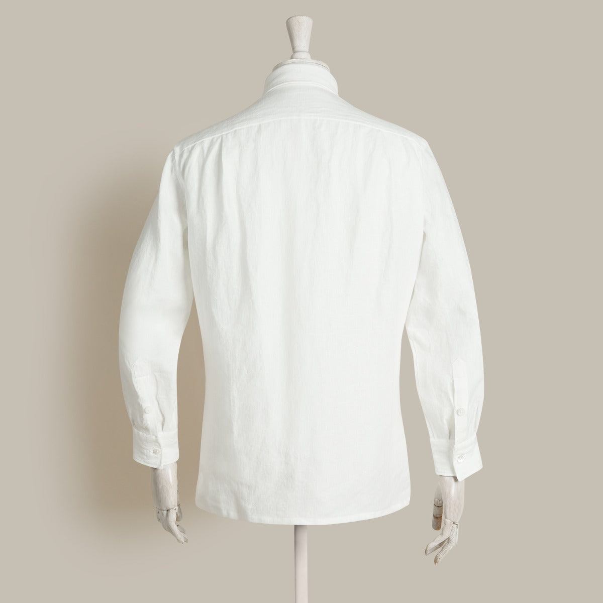 Linen Safari Overshirt In Off White