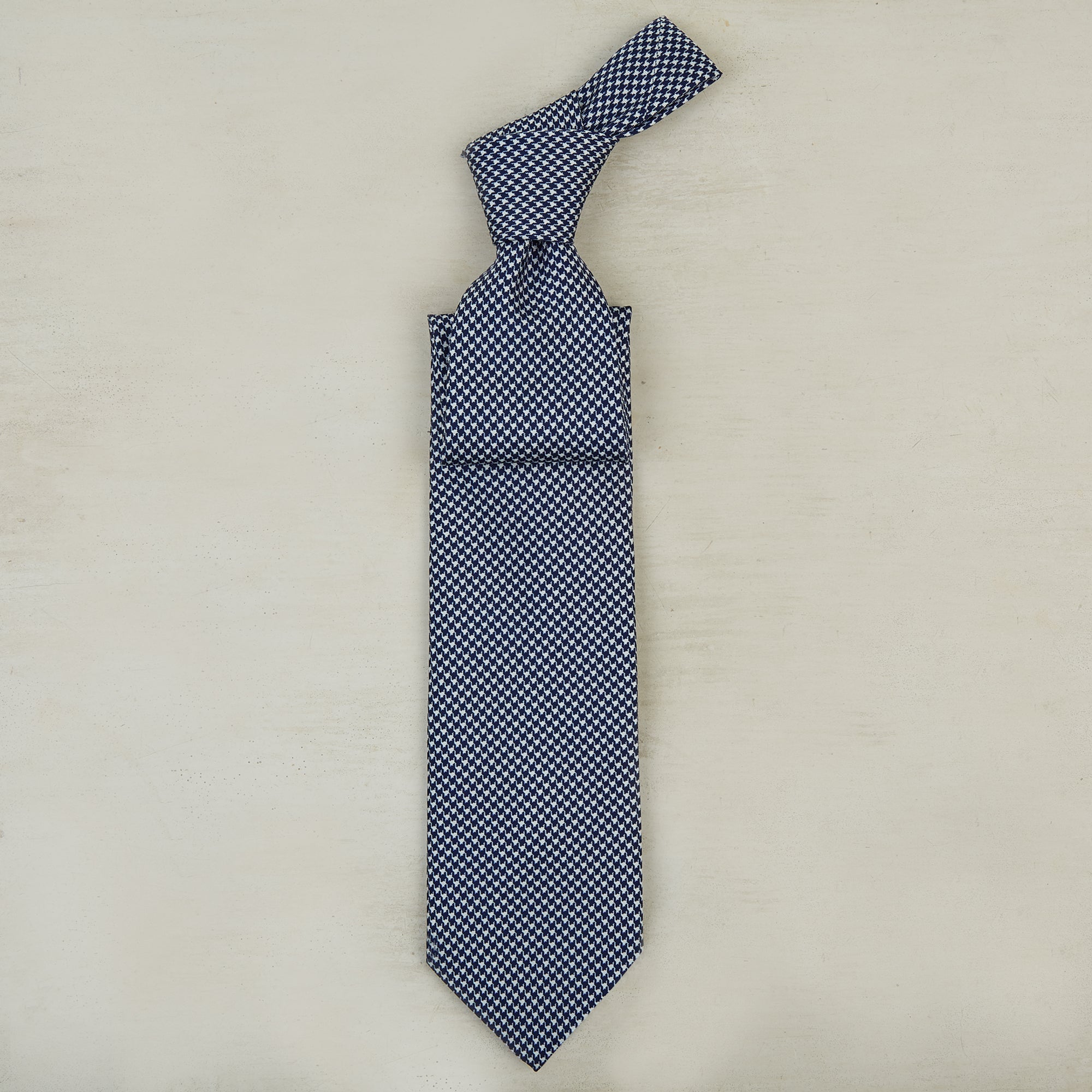 Houndstooth Silk Printed Tie
