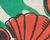 Cotton Shell Neckerchief In Green And Red