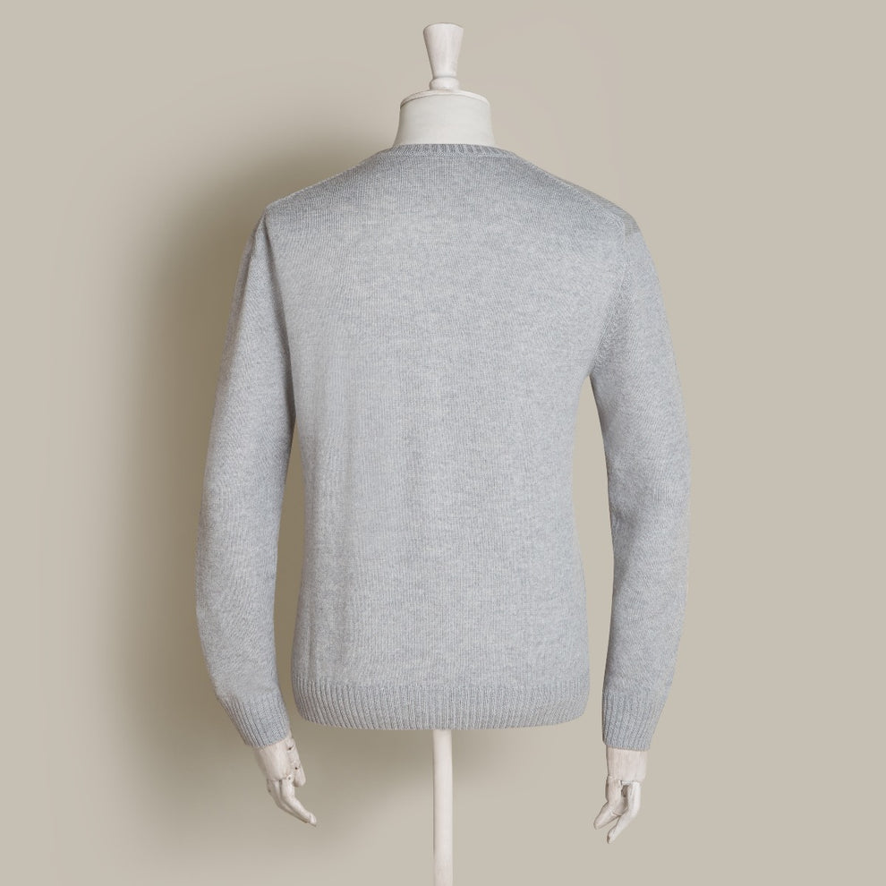 0060~Extrafine Merino Wool Skinny Fit Crew-Neck Sweater main image 0