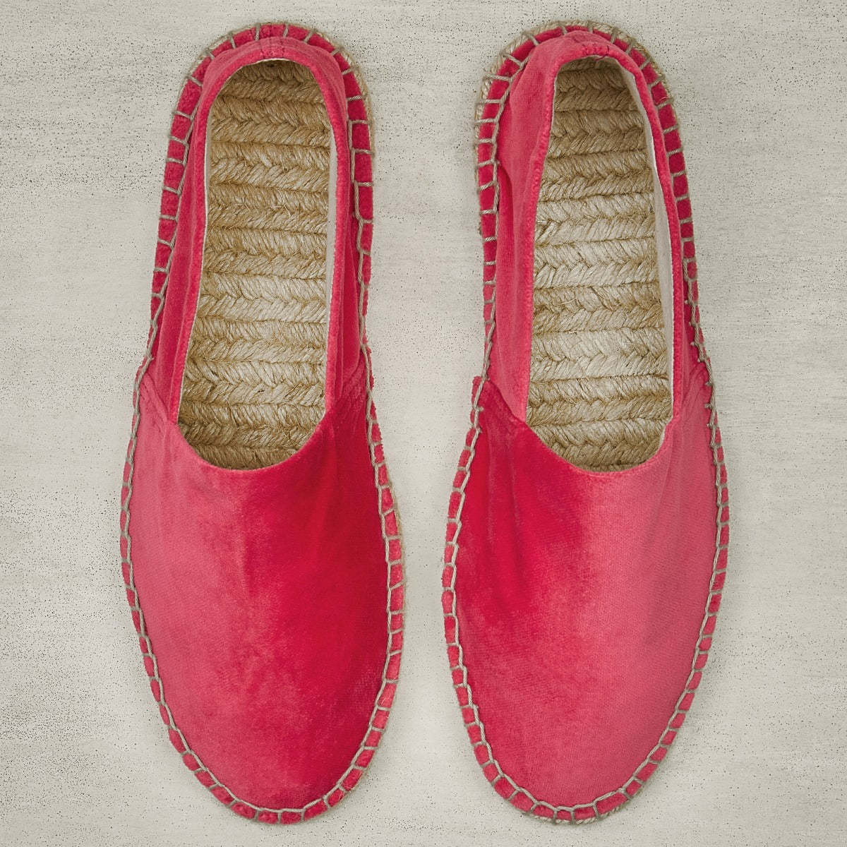 Velvet Espadrilles In Fuchsia