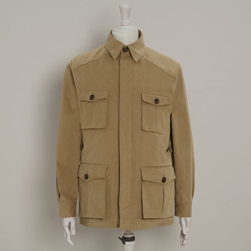 Heavy drill cotton travel jacket in Taupe Anderson  Sheppard Shop